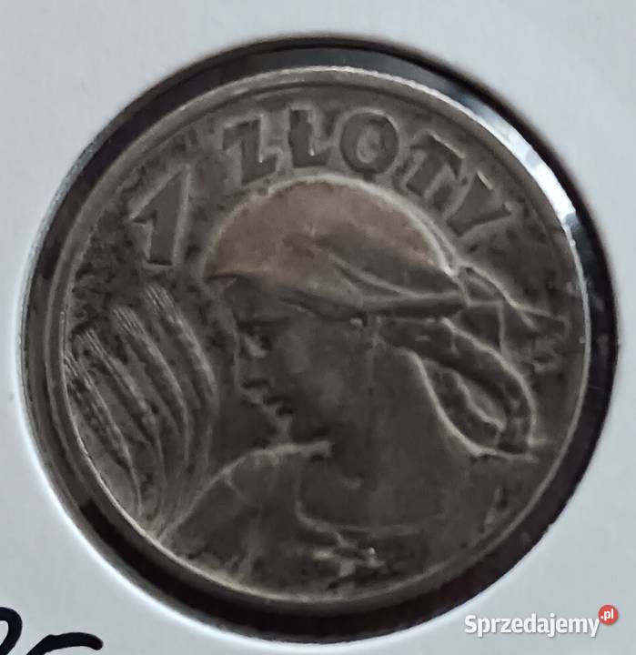 1 Złoty Żniwiarka 1925 r z kropkąmennica Numizmatyka Konin sprzedam