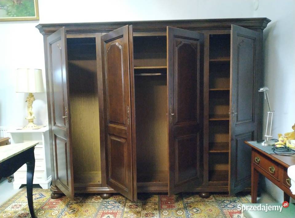 Solidna dębowa szafa 4drzwiowa lite drewno Białystok