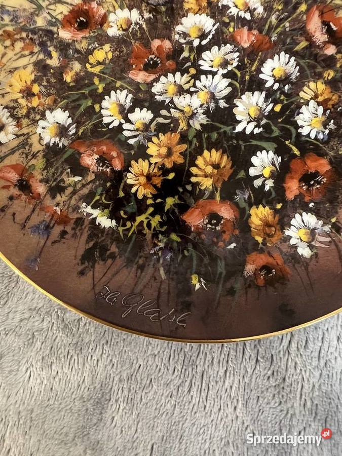 Talerz dekoracyjny MohnblutenReigen von Helmut Jasło