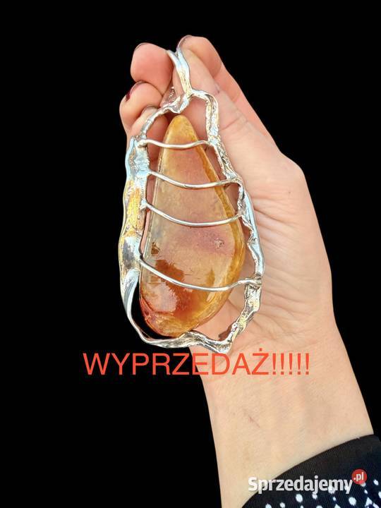 WYPRZEDAŻ Wisior bursztyn bałtycki srebro 925 srebro Pomlewo