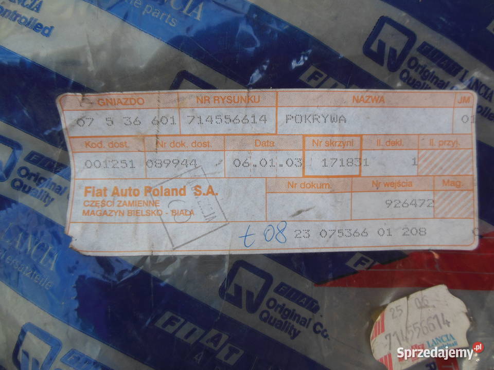 plastik drzwi prawego bagażnika FIAT Brava FIAT Kozy