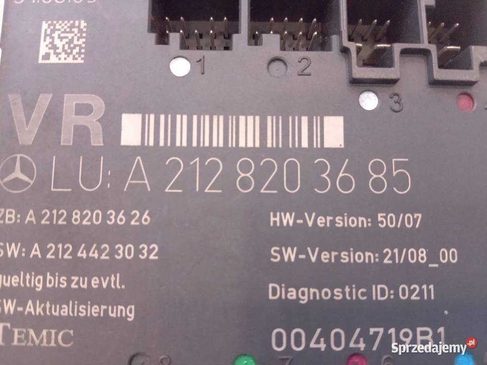 MODUŁ DRZWI TYŁ PRAWY MERCEDES EKLASA W212 Nowy Tomyśl