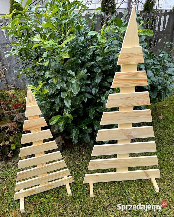 Świąteczna choinka drewniana choinka trókąt