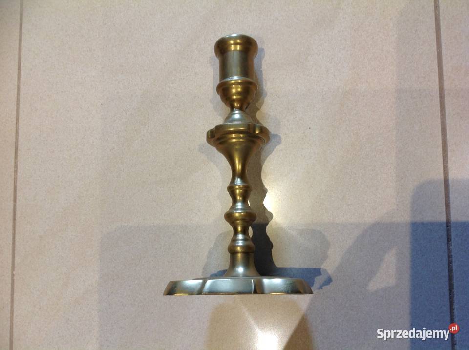 Stary Świecznik Mosiężny z Brązu Nowa Sól