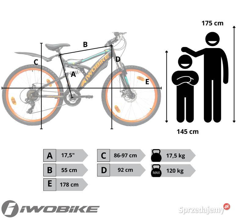 Rower Męski Damski Górski 26 MTB IWOBIKE Shimano Gorlice sprzedam