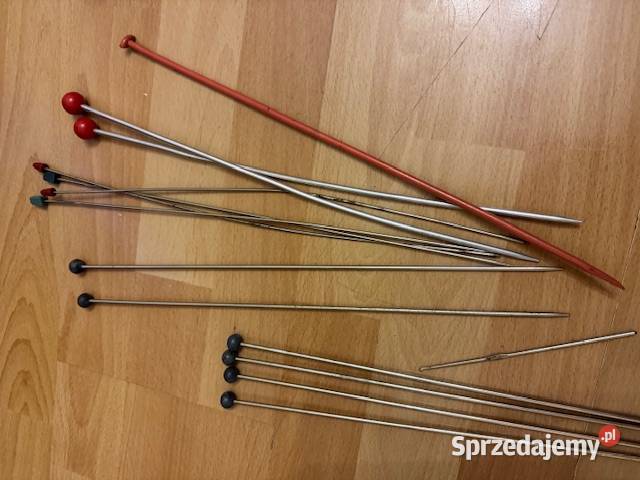 Zestaw drutów do robienia na drutach z czasów Częstochowa sprzedam