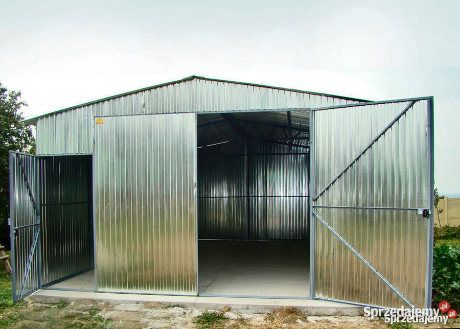 Grafitowy Garaż Blaszany 8x9m Blaszak Magazyn 347zł/m2 Radomsko