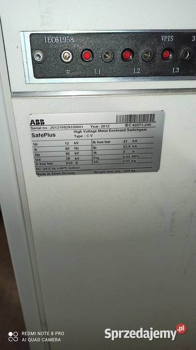 Rozdzielnica SN CV ABB Warszawa