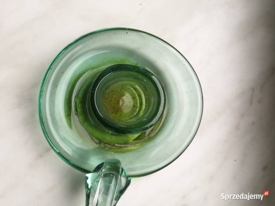 Kaganek szklany H Tomaszewski Huta Wołomin Choszczno