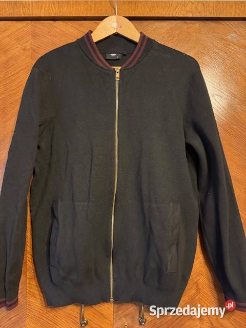 Sweter męski L Carry na zamek z bawełny czarny z Swetry i golfy śląskie