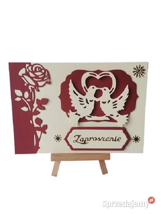 Zaproszenia Ślub Gołębie W Sercu B6 Ecri Bordo Poznań