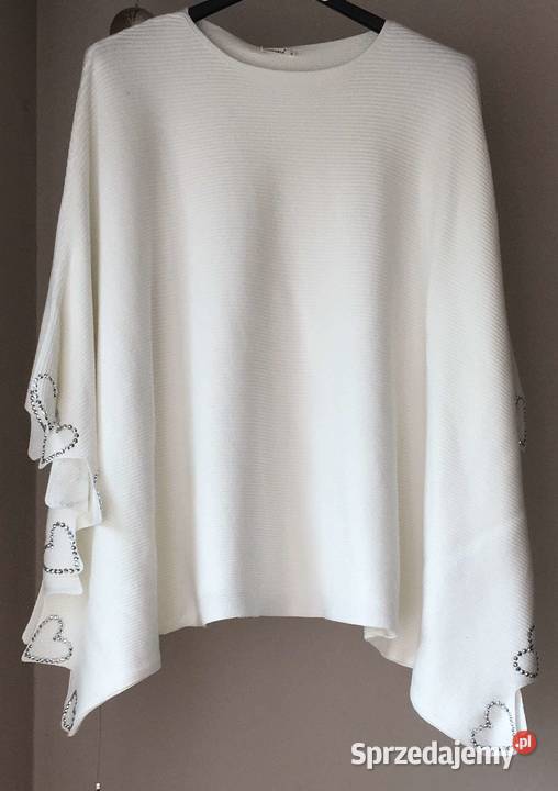 Bluzka dzianina z rękawem szerokim serca różne długi Warszawa sprzedam