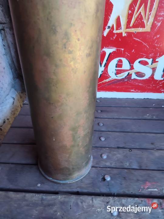 Duża łuska mosiężna 122 mm 1944 r podkarpackie Dulcza Wielka