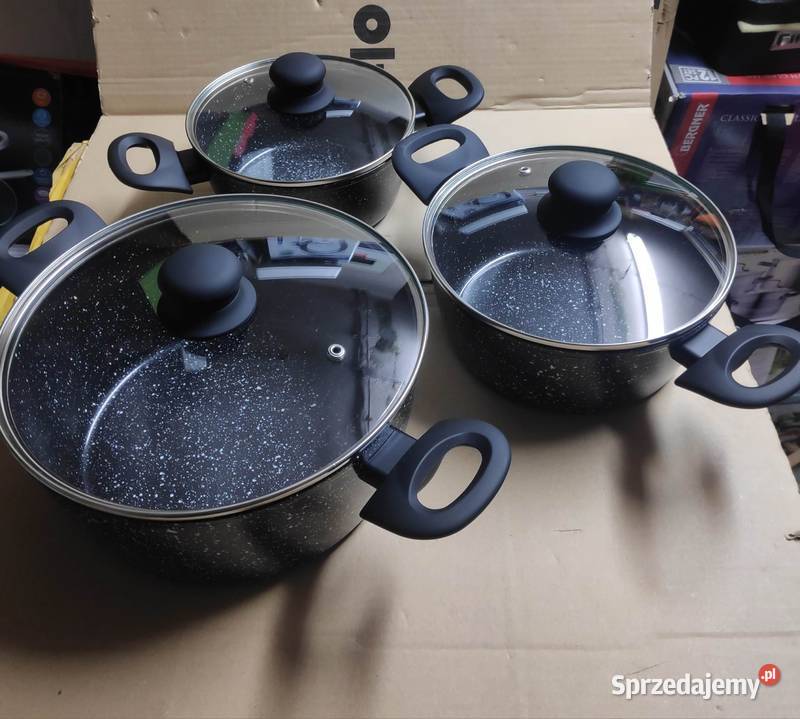 Garnki nieprzywierające 6el zestaw kuchenny z Łódź