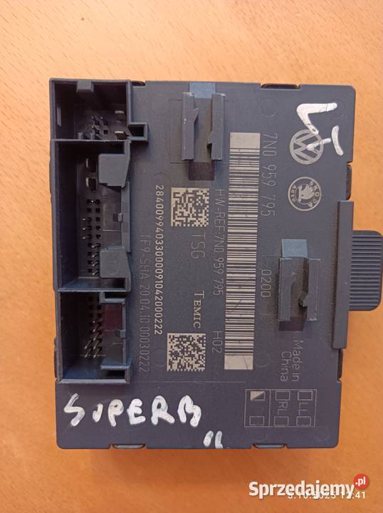 Modułsterownik drzwi lewy tył 7N0959795 Skoda mazowieckie Łomianki