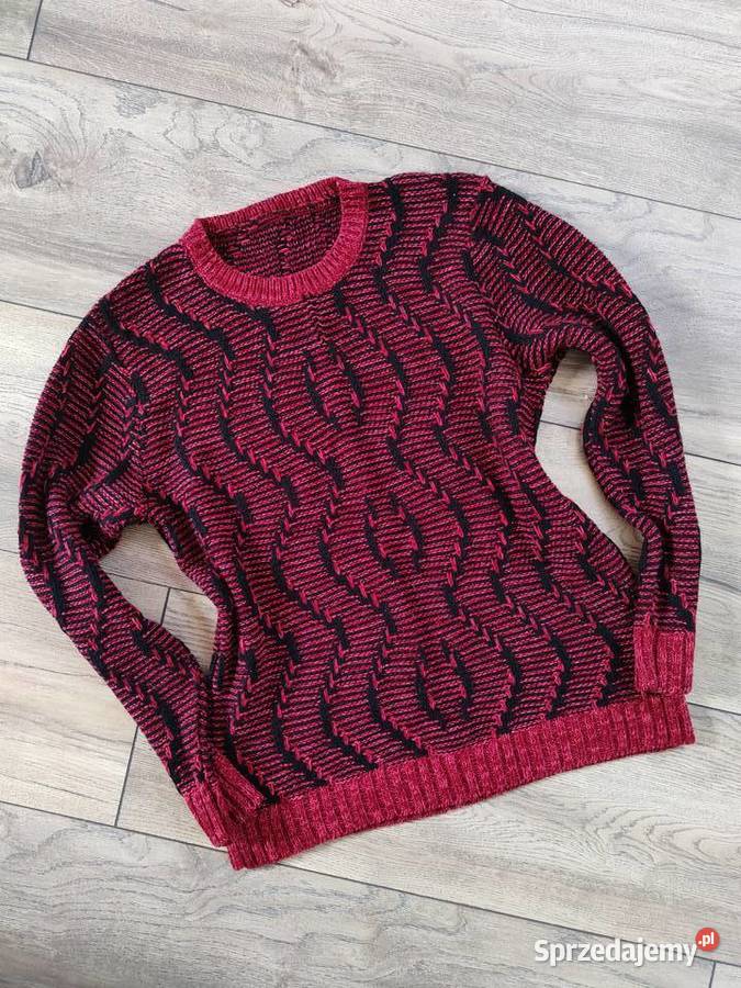 Czerwony sweter Vintage 40 42 Jasło