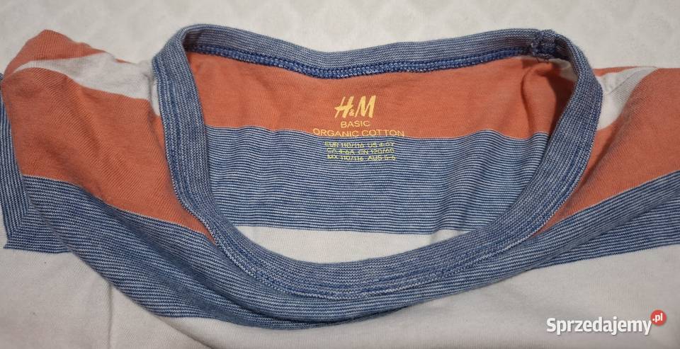 Koszulka krótki rękaw chłopięca paski HM 110116 śląskie Czeladź