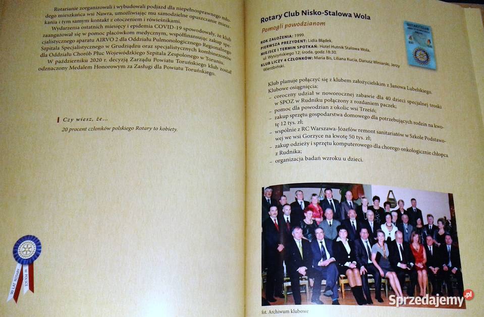 Service above self 90 lat Rotary w Polsce Rok wydania 2021 Chełm