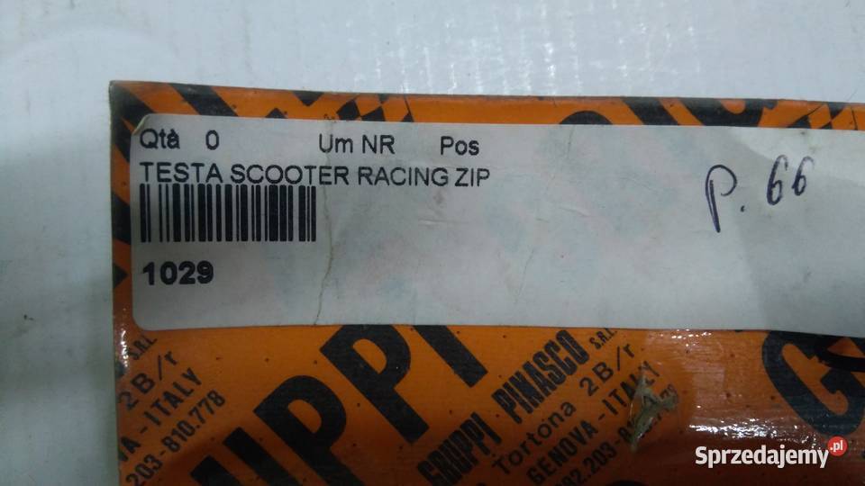 Głowica cylindra RACING Pinasco PIAGGIO ZIP 70 sprzedam