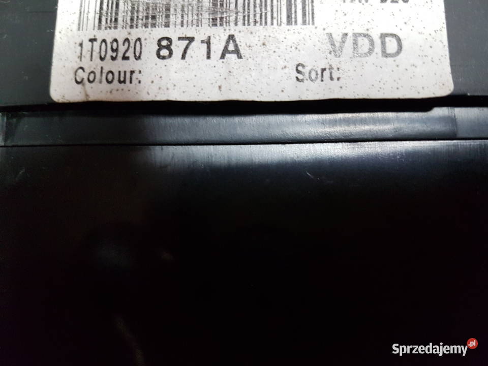 VW TOURAN I 20 TDI LICZNIK ZEGAR 1T0920871A wielkopolskie Turek