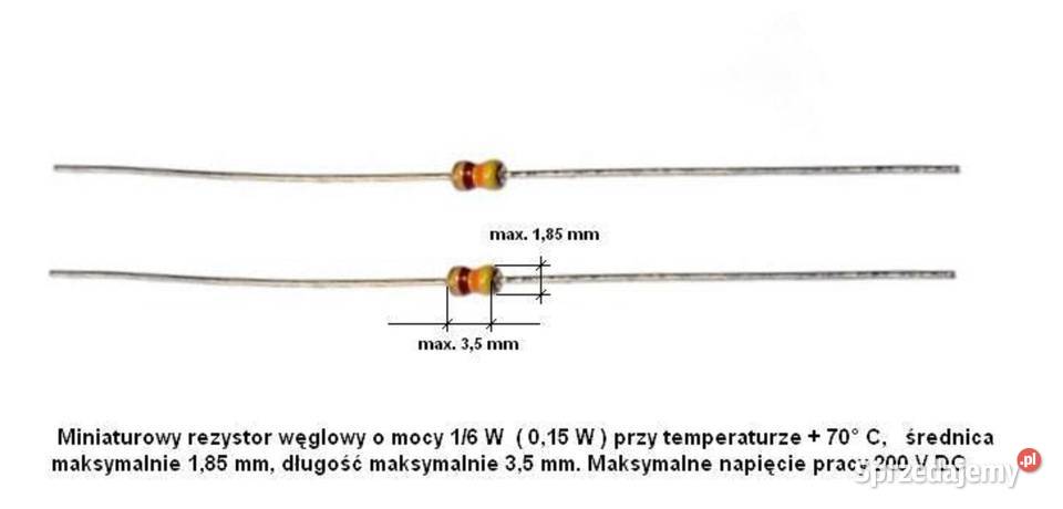 Rezystory do poduszek 3 Ohm 0165 W 10 Części i akcesoria śląskie Rybnik