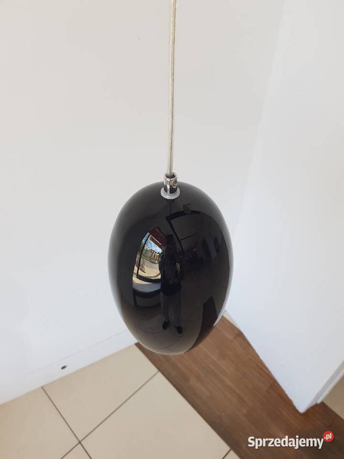 Lampa wisząca CZARNA JAJKO klosz MURANO GLASS mazowieckie Warszawa