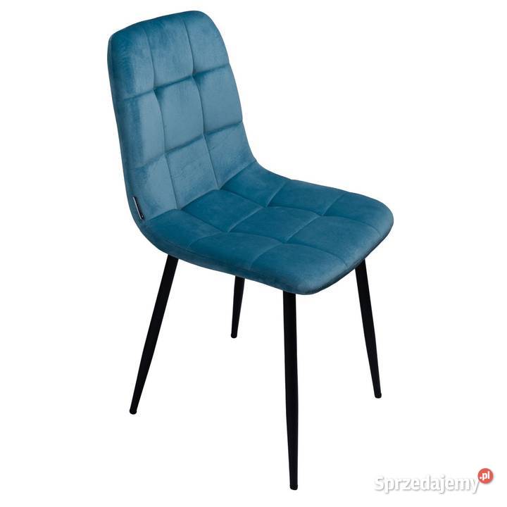 Zestaw 2 krzesło tapicerowane welurowe do salonu 40cm Krzesła Poznań