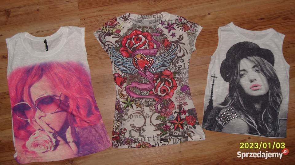 3 x KOLOROWE Bluzki r3436 Rawicz