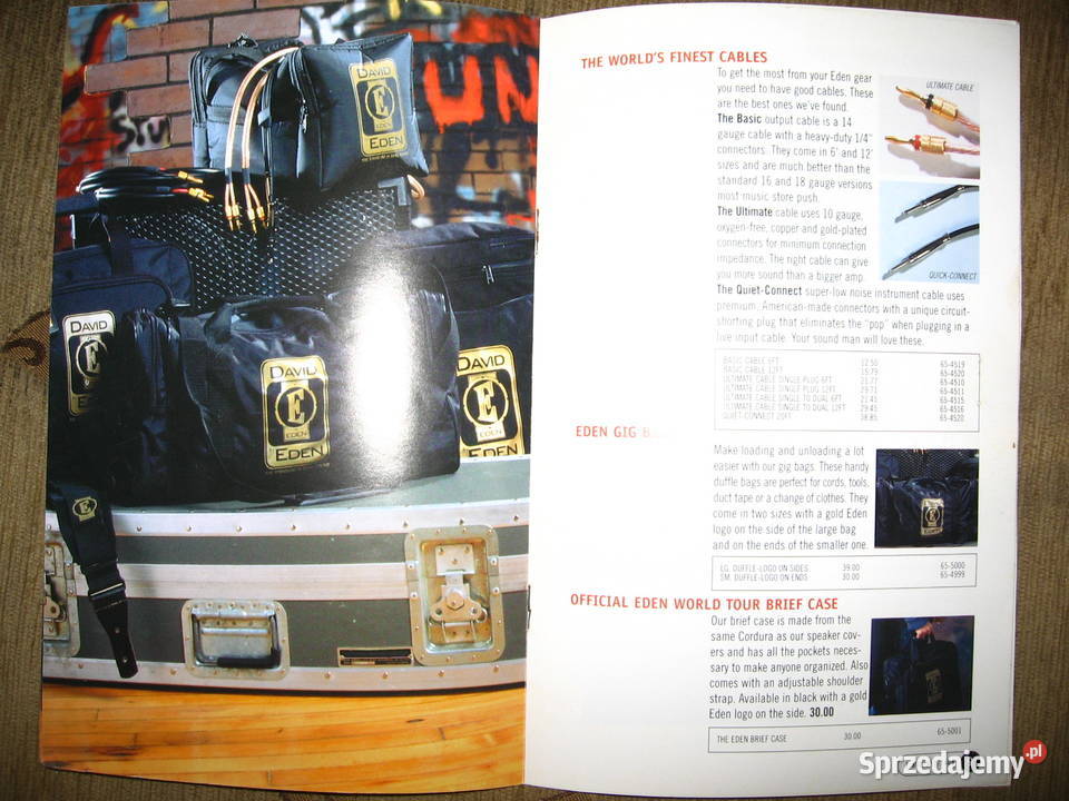 EDEN Bass Amplification catalog two brochures Gitary i akcesoria Kępice