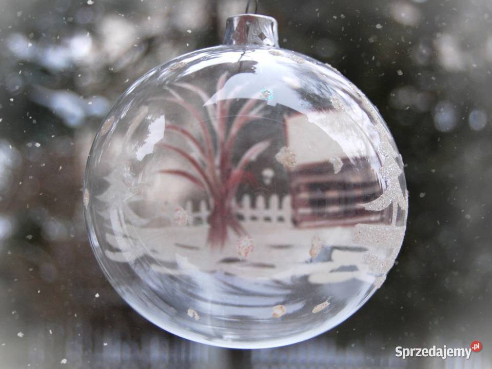 Bombka szklana ręcznie malowana 125 kościół Dom i Ogród Lublin
