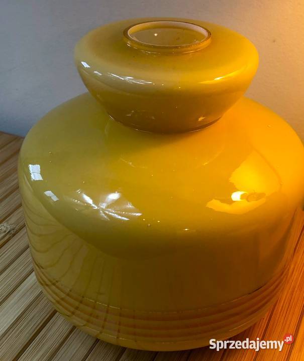 Klosz lampy wiszącej szkło lata 70te PRL Vintage Myślachowice