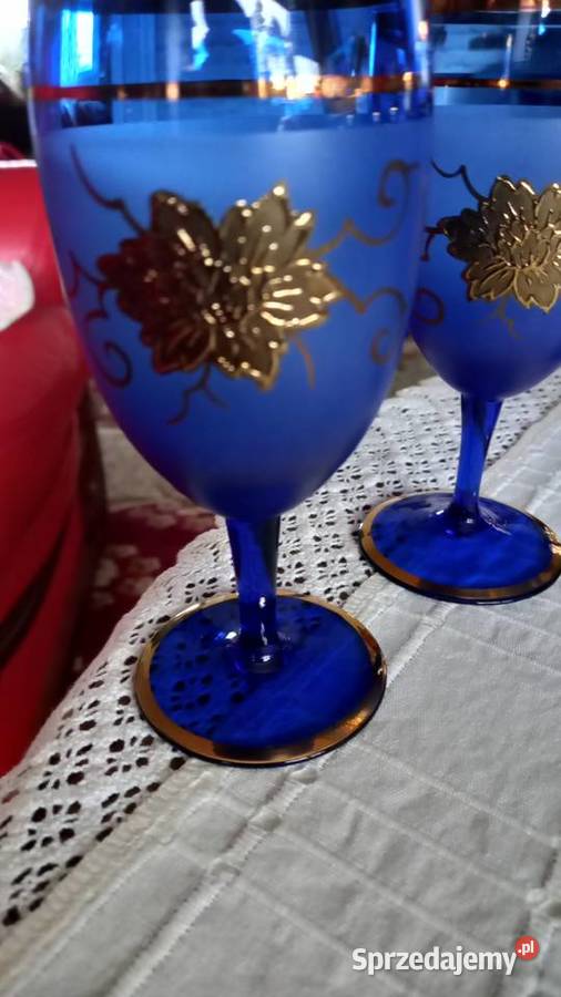 Komplet Bochemia kobalt I złoto Warszawa