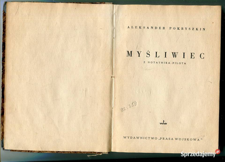 Myśliwiec z notatnika pilota Aleksander Szczecin