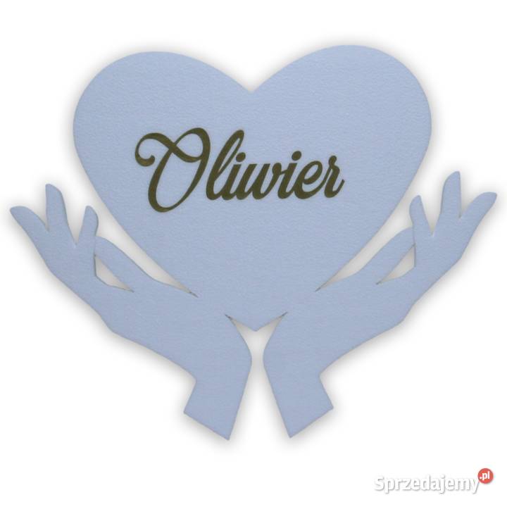 Styropianowe serduszka z imieniem dziecka Dębna sprzedam