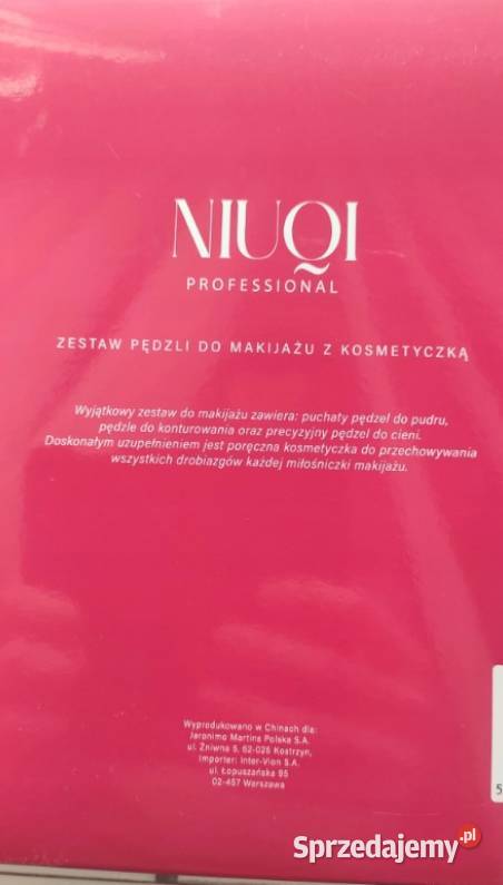ZESTAW PĘDZLI do Makijażu KOSMETYCZKA na Prezent