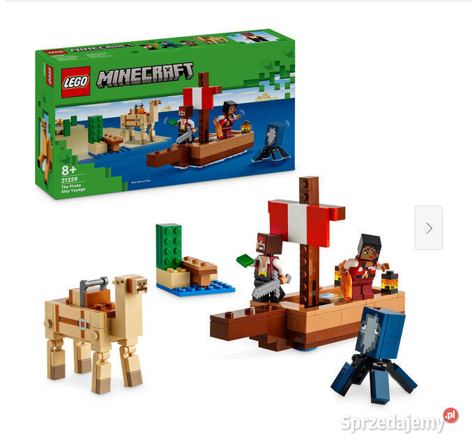 LEGO 21259 Minecraft Rejs statkiem pirackim Mopy łódzkie Pabianice