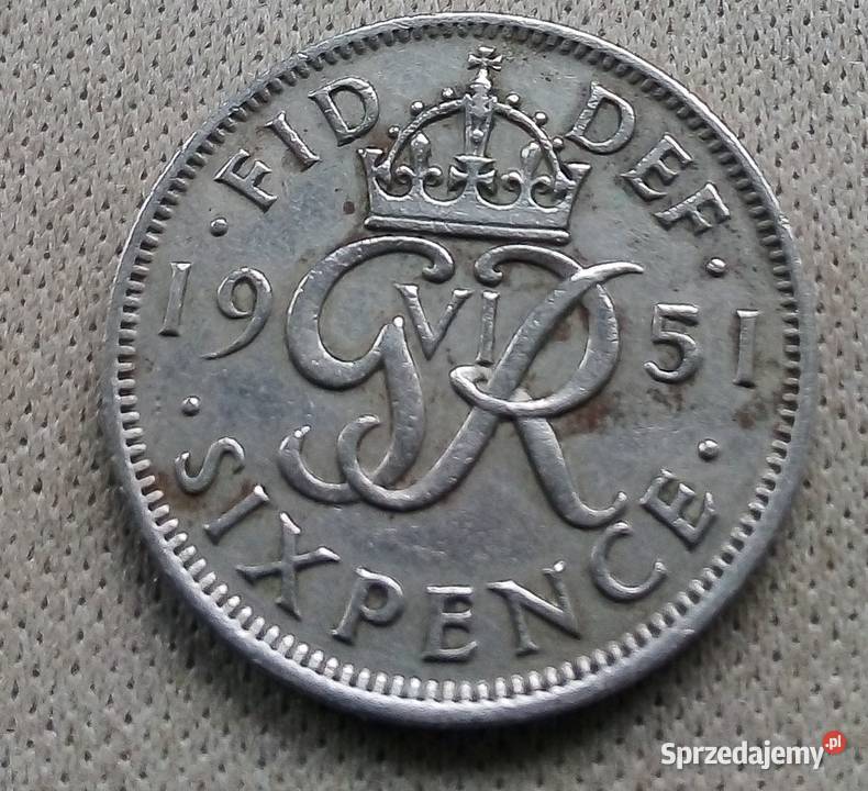 WIELKA BRYTANIASIX PENCE1951 r Legionowo sprzedam