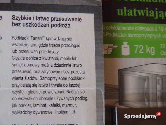 Podkładki 3M TARTAN ułatwiające przesuwanie Meble Jaworzno