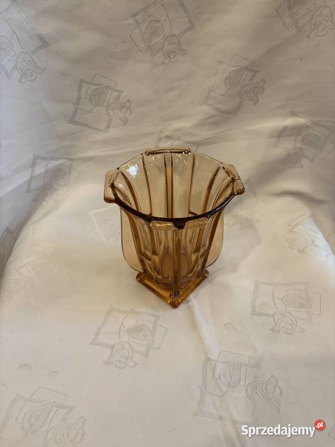 Wazon art deco Huta Szkła Zawiercie małopolskie