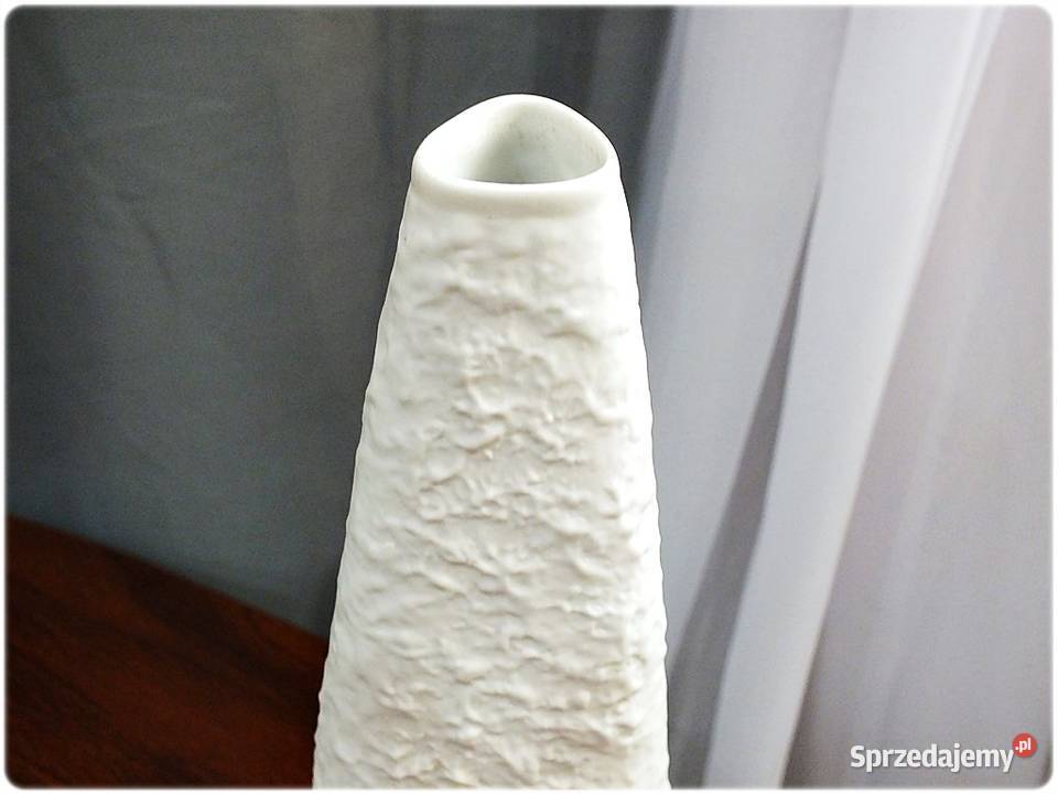 Biały Trójkątny Wazon Metzler Ortloff Turyngia lubuskie Żary