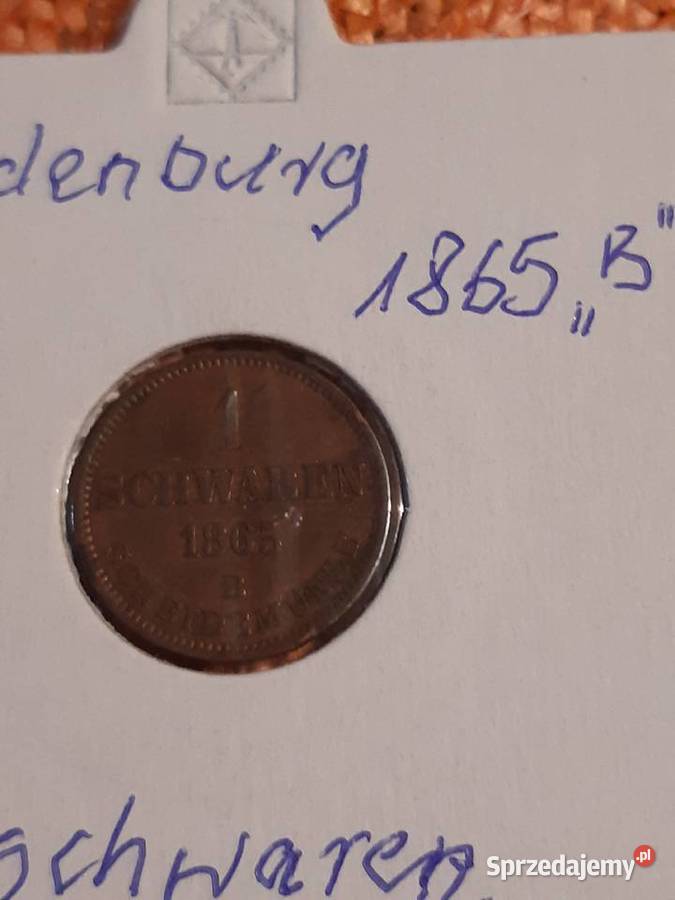 moneta Oldenurg z 1865r Łomża sprzedam