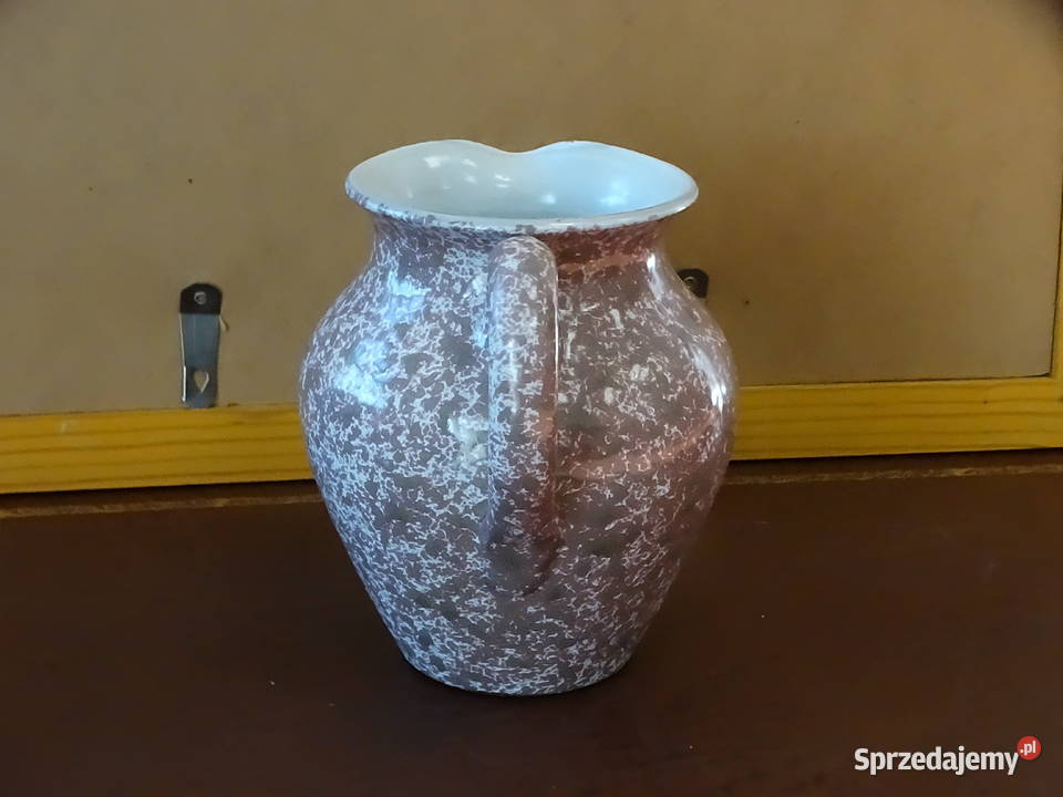 Dzbanek ceramiczny kamionka nakrapiany vintage Biłgoraj