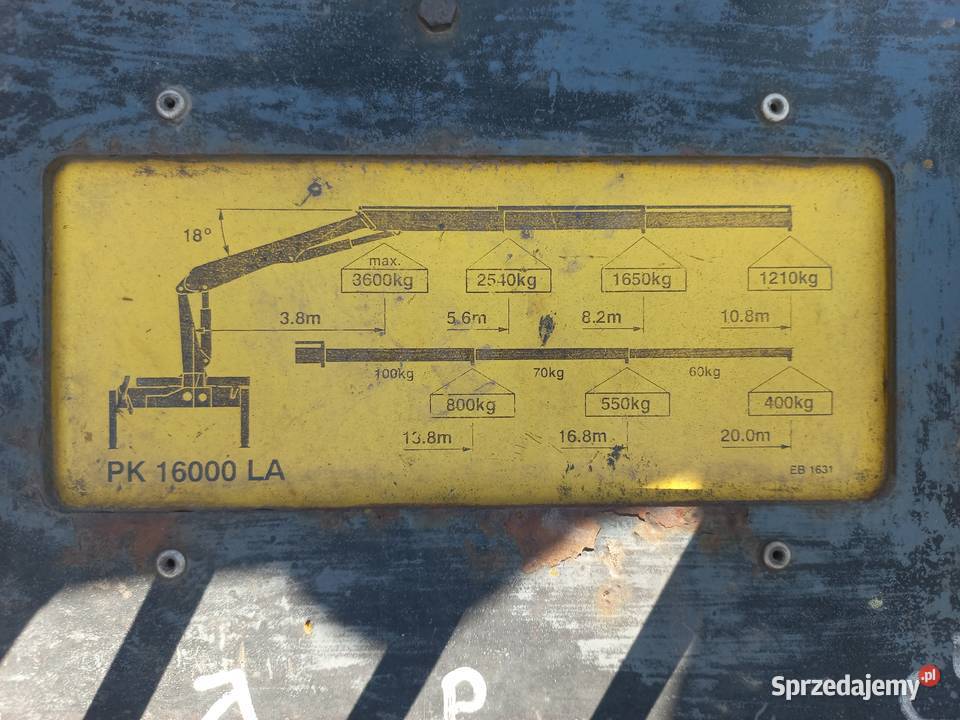 Volvo FH12 380 6X2 dźwig hds Palfinger P16000L ogranicznik prędkości podkarpackie Mielec
