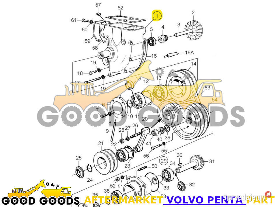 VOLVO POMPA WODY CYRKULACYJNA TAMD103 TMD102 Części do maszyn budowlanych