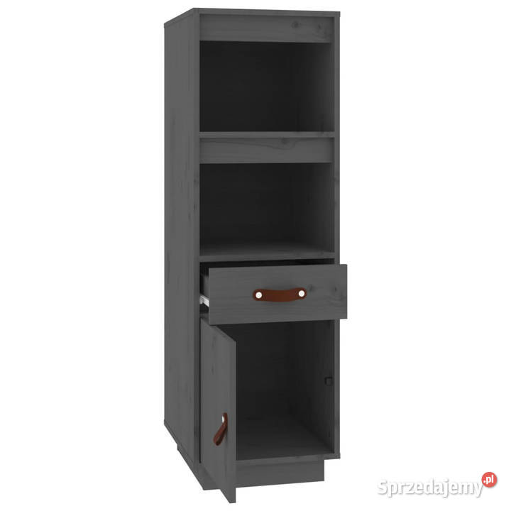 Szafka szara 34x40x1085 lite drewno sosnowe