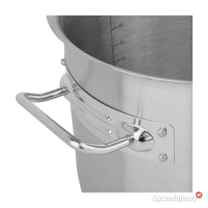Garnek średni 32l z miarka 40x26 grube dno stal Nysa