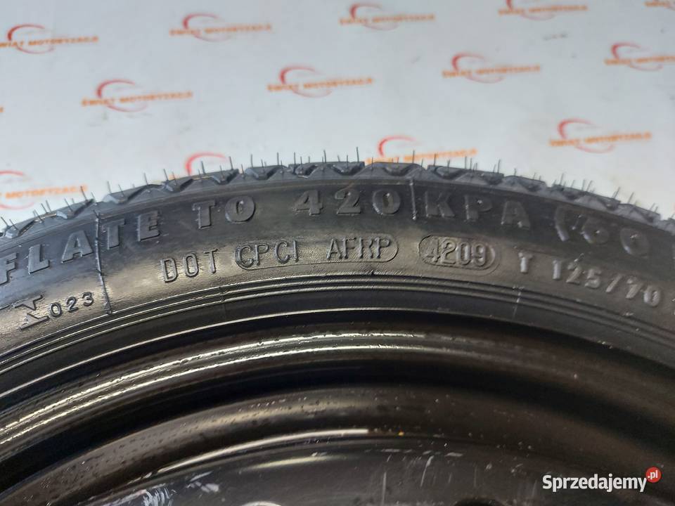 OPEL INSIGNIA A koło dojazdowe 1257017 98M 5x120 Koła dojazdowe Kielce