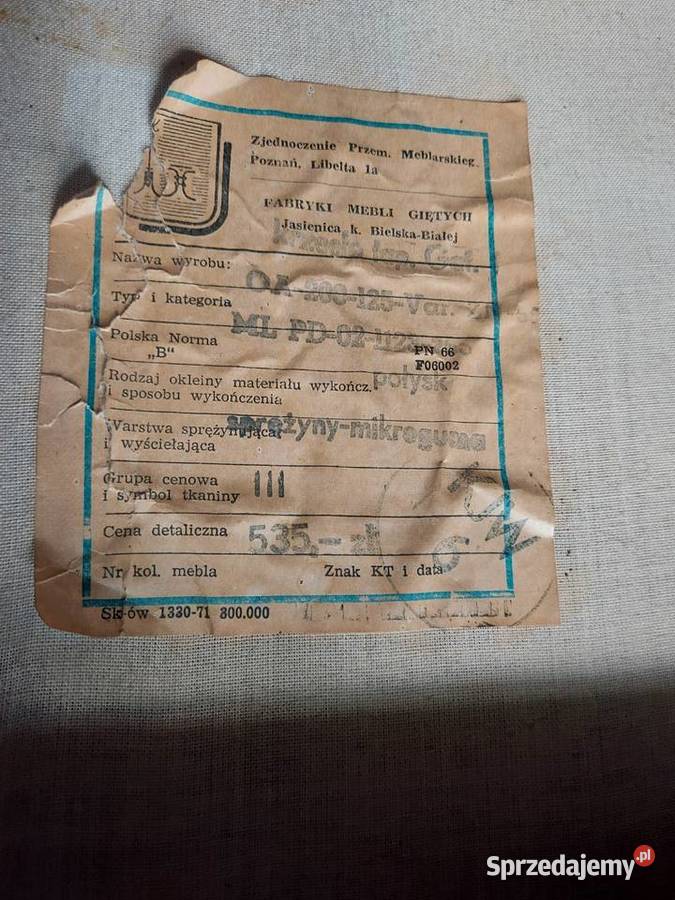 PRL Krzesła AGA typ 200190 Chierowski komplet 6 Kraków