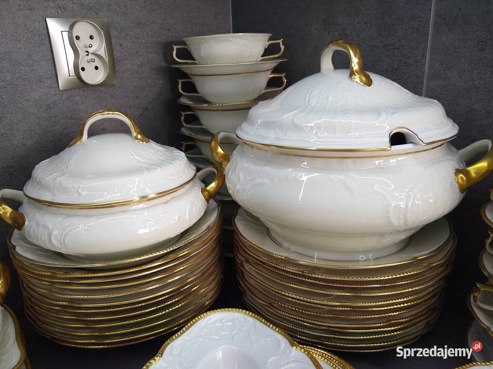 Serwis obiad kawa herbata Rosenthal Sanssouci Porcelana i szkło Kalisz