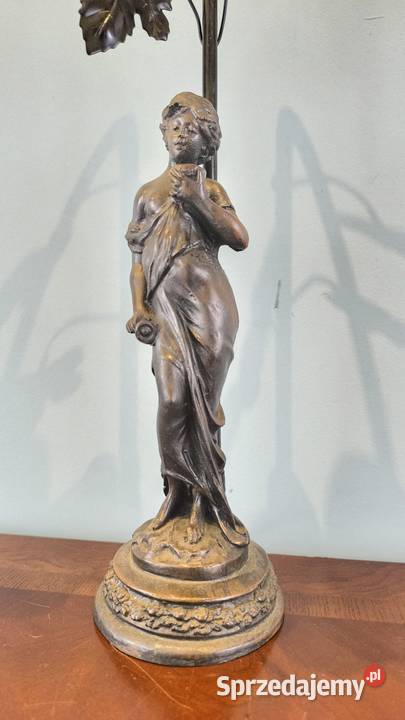 Piękna unikalna lampa figura z mlecznym Łódź sprzedam